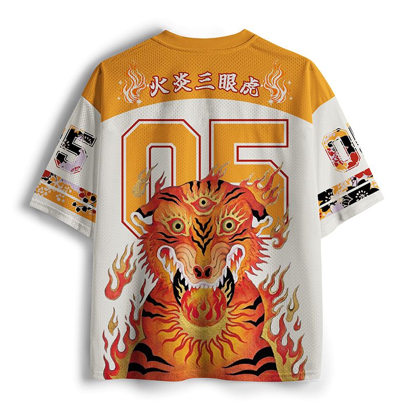 Three-Eyed Tiger Mesh Jersey for Gift