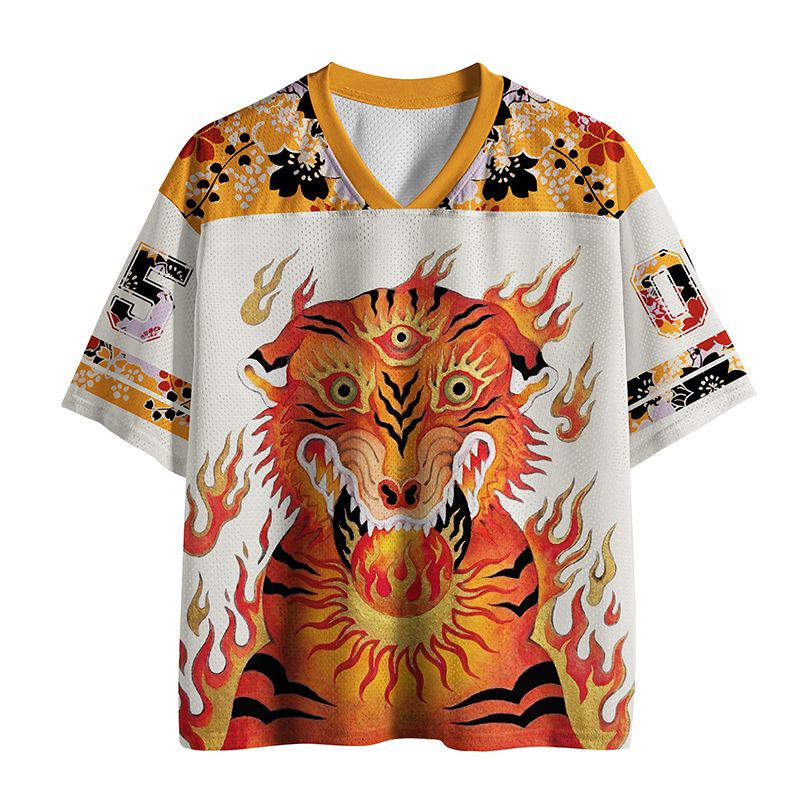 Three-Eyed Tiger Mesh Jersey for Gift