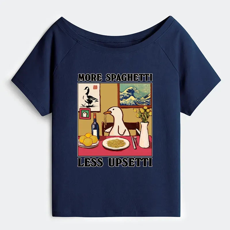 Japanese vintage goose off shoulder t shirt