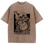 Trendy Kyoto Lion washed t-shirt for streetwear