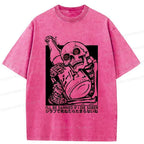 Trendy Kyoto Lion washed t-shirt for streetwear