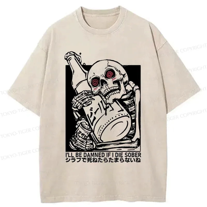 Trendy Kyoto Lion washed t-shirt for streetwear