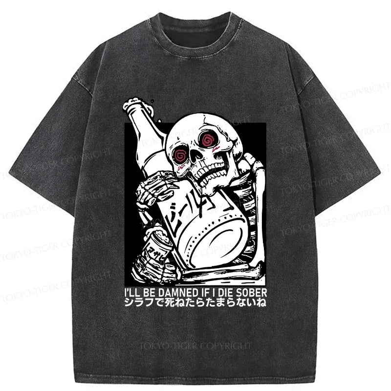 Trendy Kyoto Lion washed t-shirt for streetwear