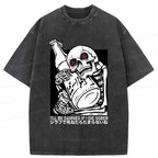Trendy Kyoto Lion washed t-shirt for streetwear