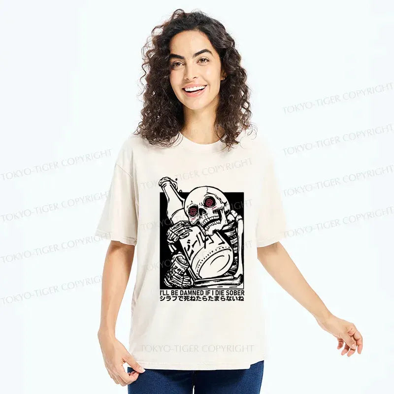 Trendy Kyoto Lion washed t-shirt for streetwear