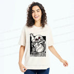 Trendy Kyoto Lion washed t-shirt for streetwear
