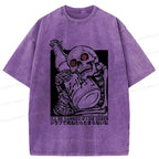 Trendy Kyoto Lion washed t-shirt for streetwear