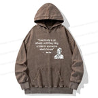 Kyoto-Lion Funny Sun Tzu Saying Washed Hoodie