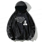 Funny Japanese Washed Hoodie