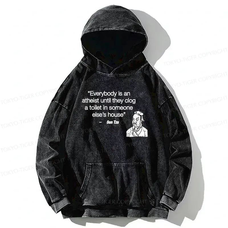 Funny Japanese Washed Hoodie