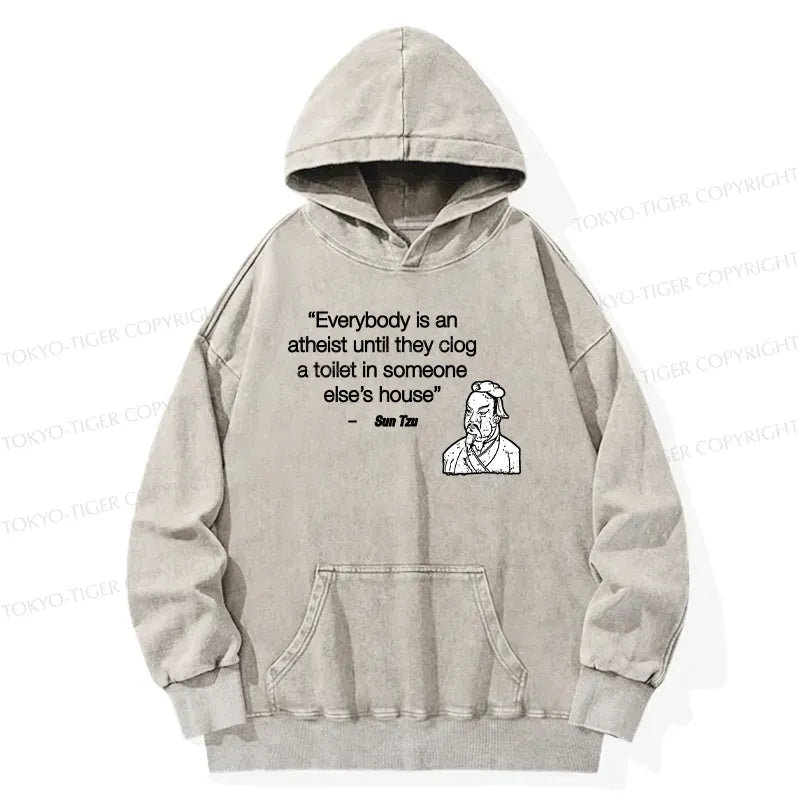 Kyoto-Lion Funny Sun Tzu Saying Washed Hoodie