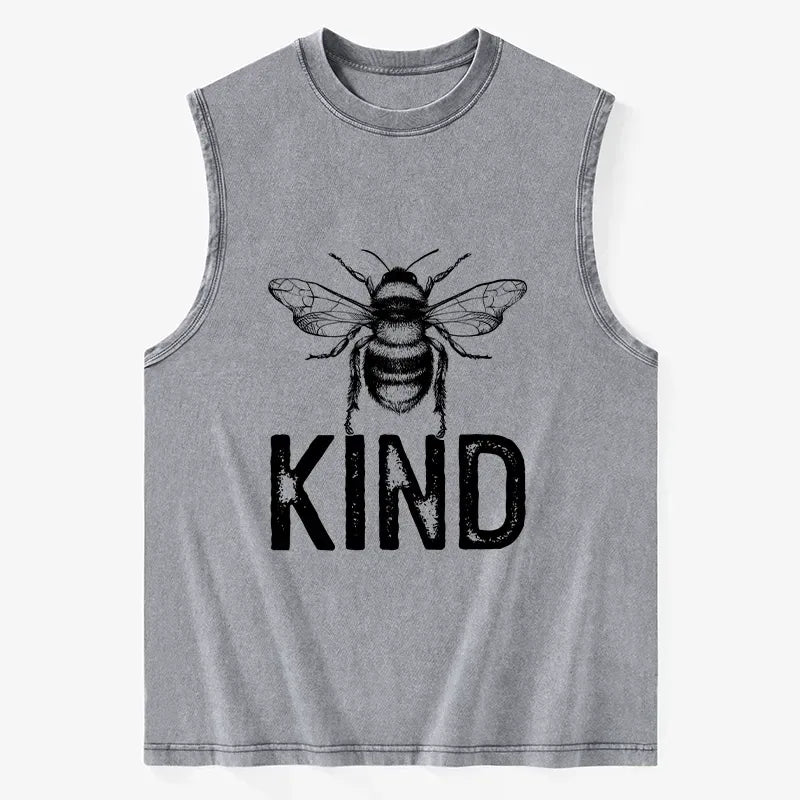 Minimalist Bee Kind Washed Tank