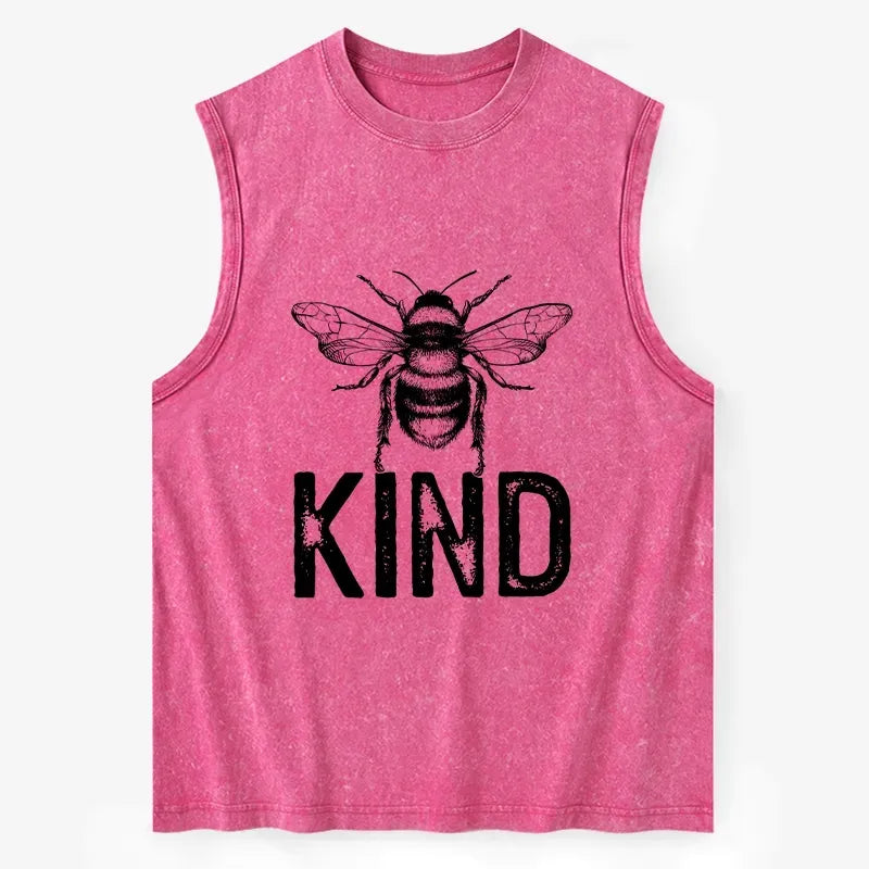 Minimalist Bee Kind Washed Tank