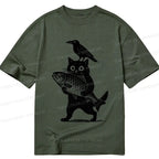 Funny Japanese Animal Classic T-Shirt for Daily Wear