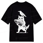 Kyoto-Lion Black Animals Funny Classic T-Shirt