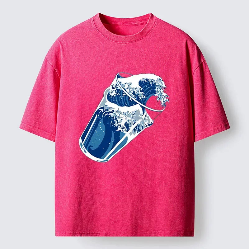 Japanese washed t-shirt for streetwear