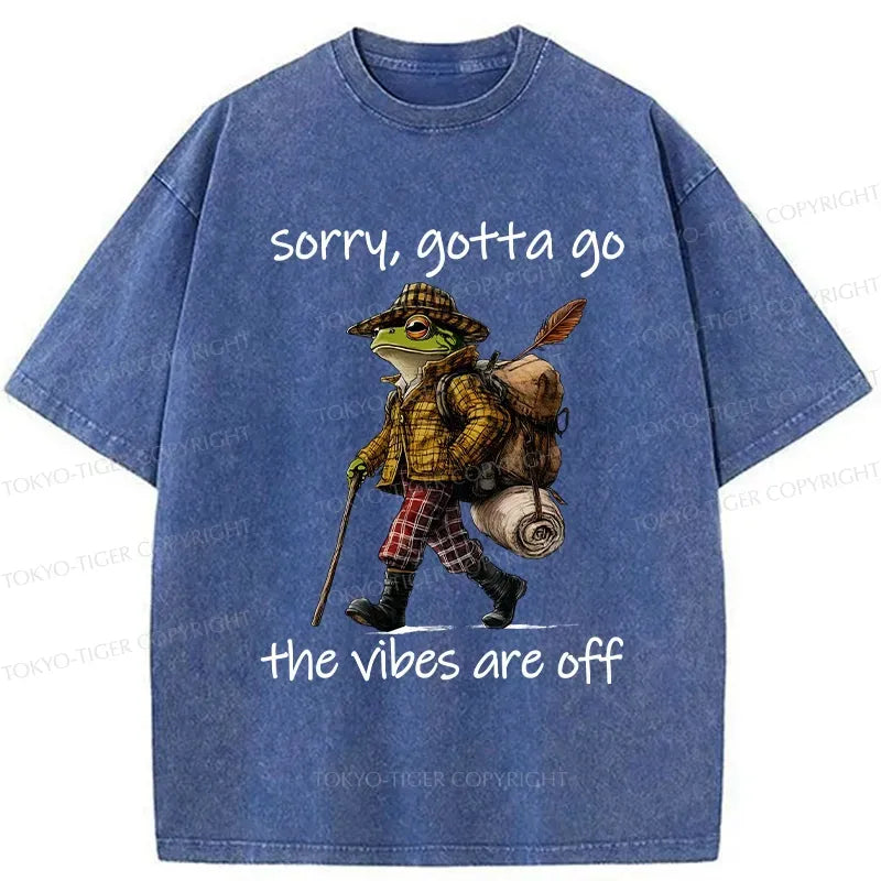 Washed Unisex Frog T-Shirt for Summer