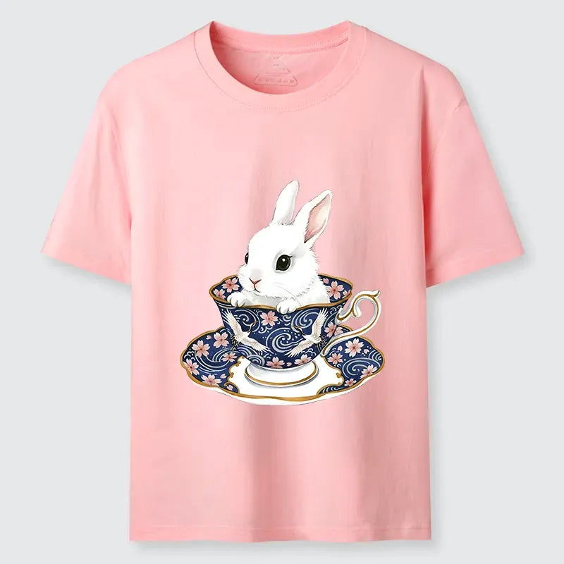Cute Rabbit Tea Set Unisex Tee
