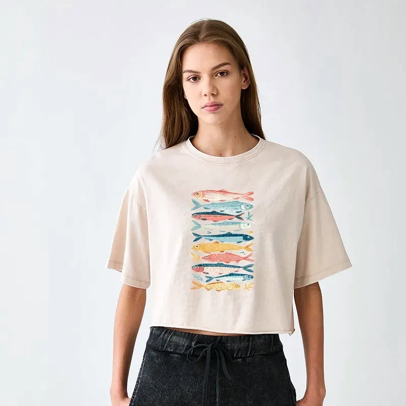 Kyoto lion colorful fish tee for summer