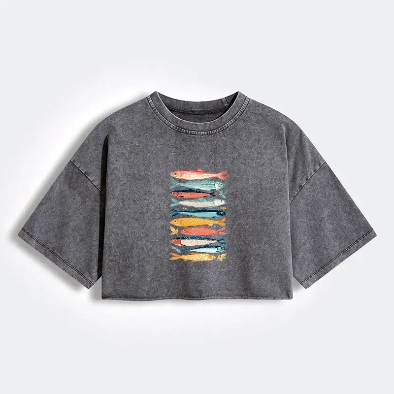 Kyoto lion colorful fish tee for summer