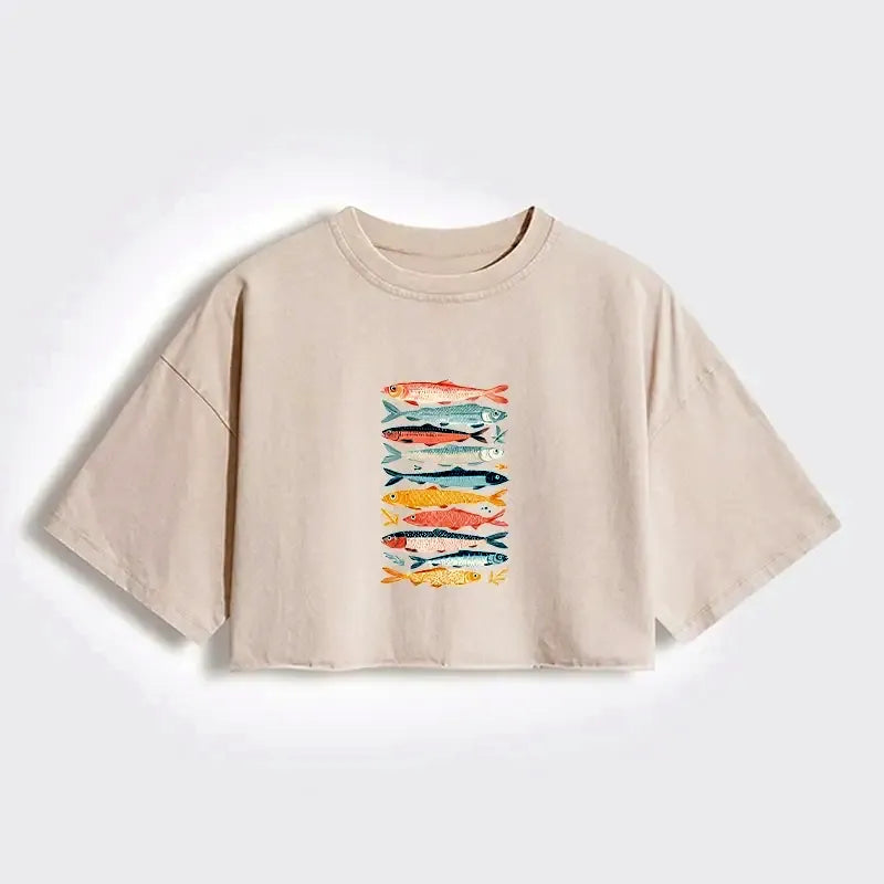 Kyoto lion colorful fish tee for summer