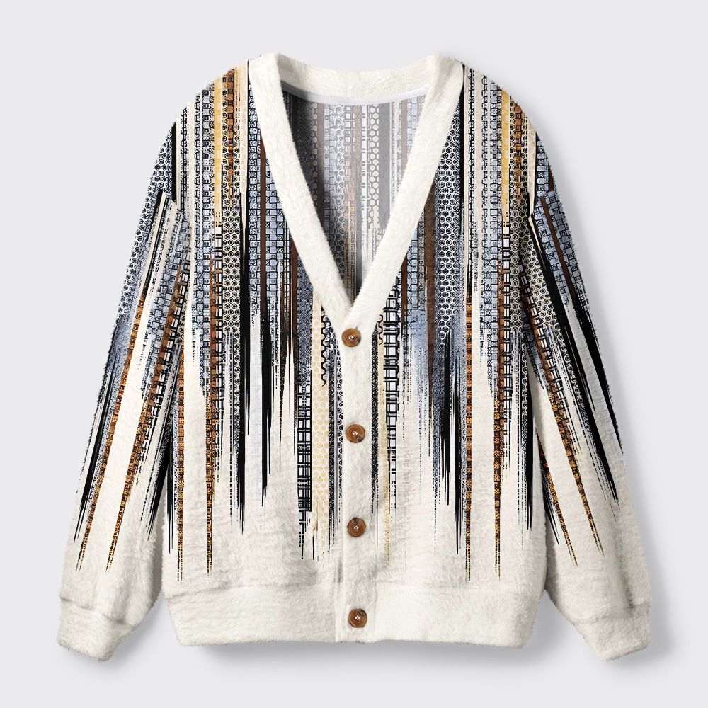 Kyoto-Lion Japanese Pattern Ugly Cardigan Sweater
