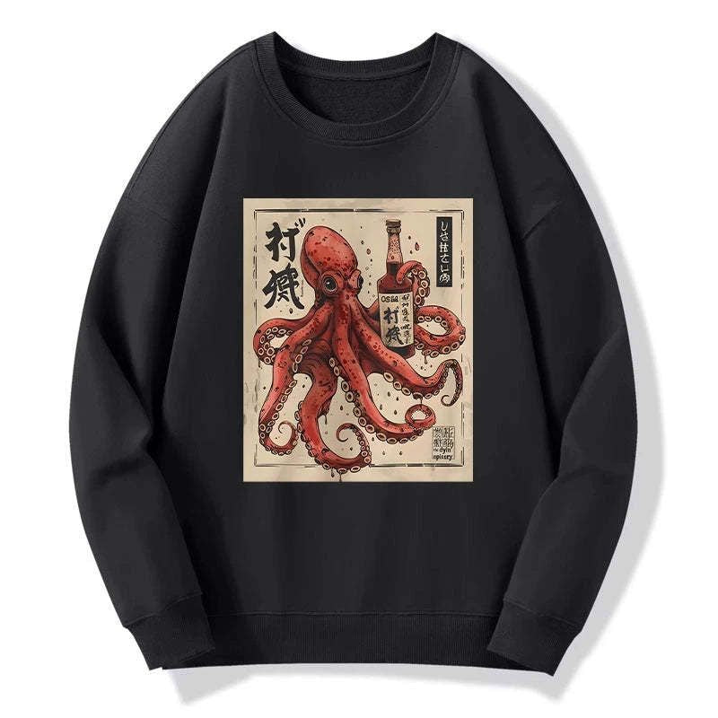 comfortable sak¨¦ themed sweatshirt with free shipping