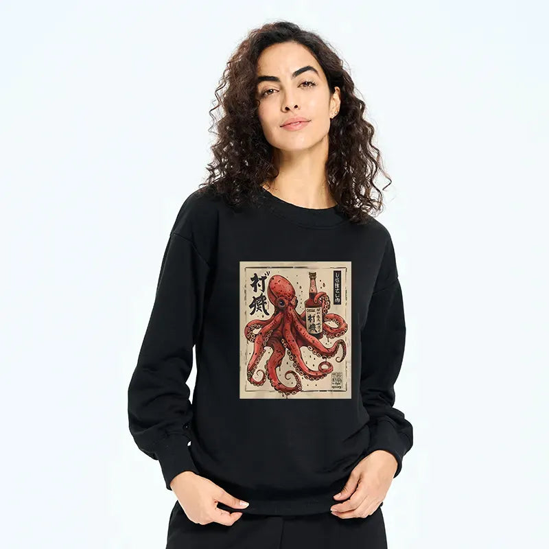 comfortable sak¨¦ themed sweatshirt with free shipping