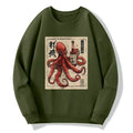 japanese octopus sweatshirt for daily wear