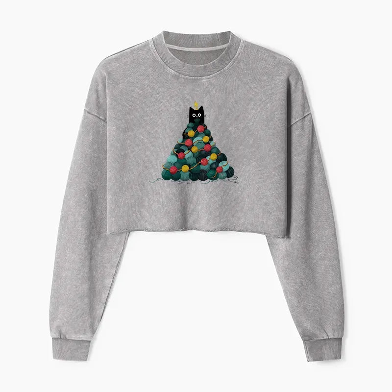 Japanese vintage cat sweatshirt for women