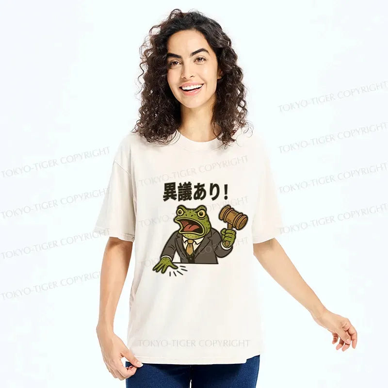 Japanese Vintage Frog Tee for Summer