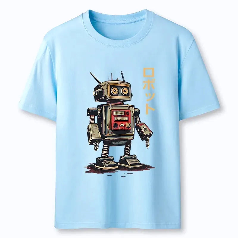 Unisex Japanese Robot Cotton Tee
