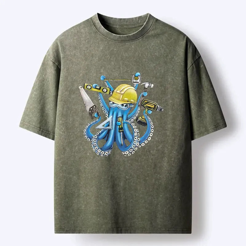 Japanese culture octopus tee for streetwear