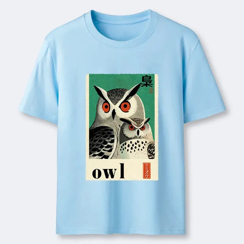 Japanese Ukiyo-e Eagle Owl T-Shirt