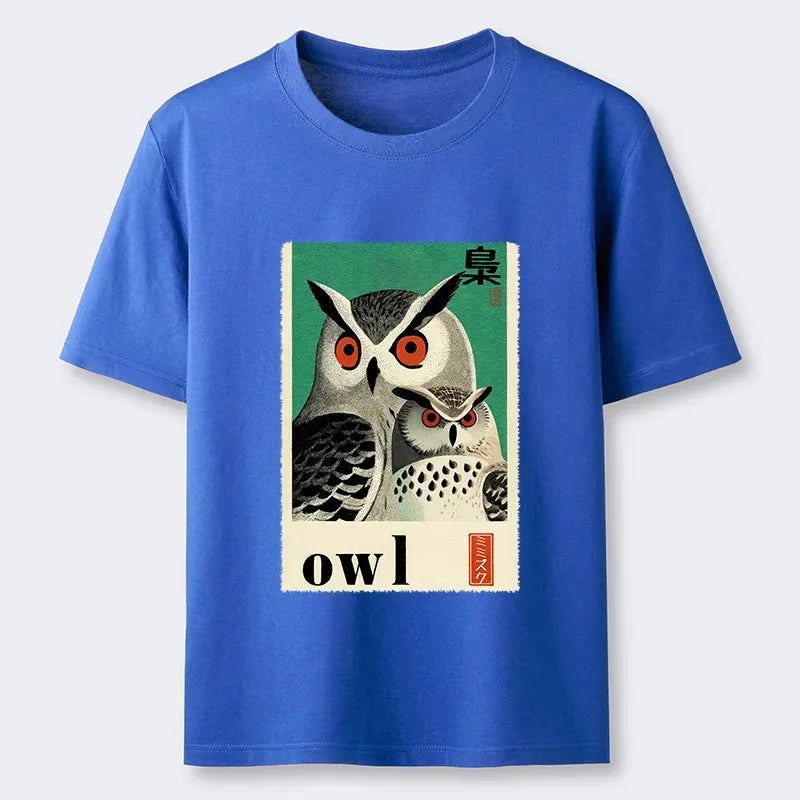 Vintage Kyoto Owl Tee for Daily Wear