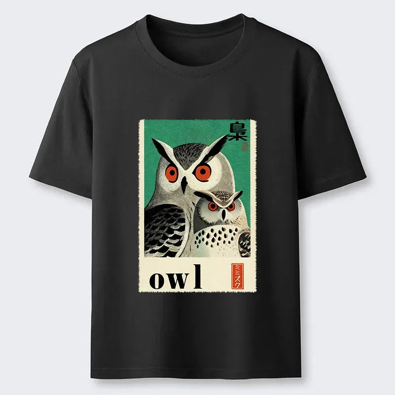 Japanese Ukiyo-e Eagle Owl T-Shirt