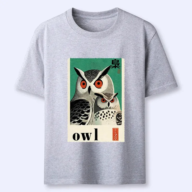 Vintage Kyoto Owl Tee for Daily Wear