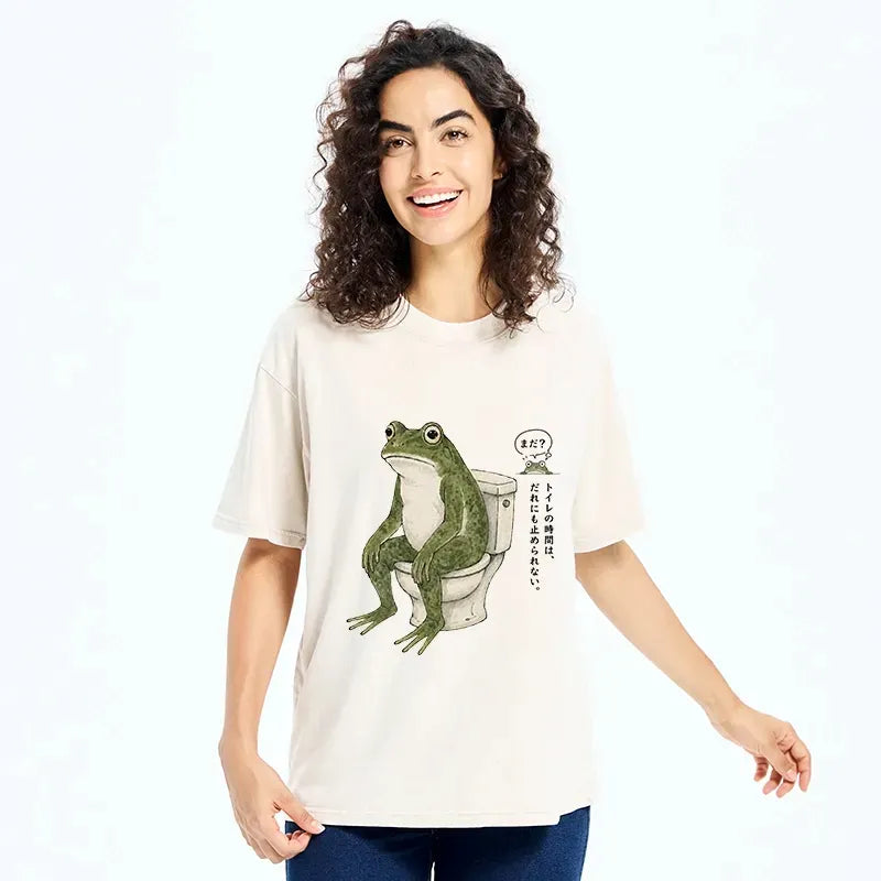 Japanese Vintage Washed T-Shirt for Daily Wear
