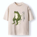 Japanese Vintage Washed T-Shirt for Daily Wear