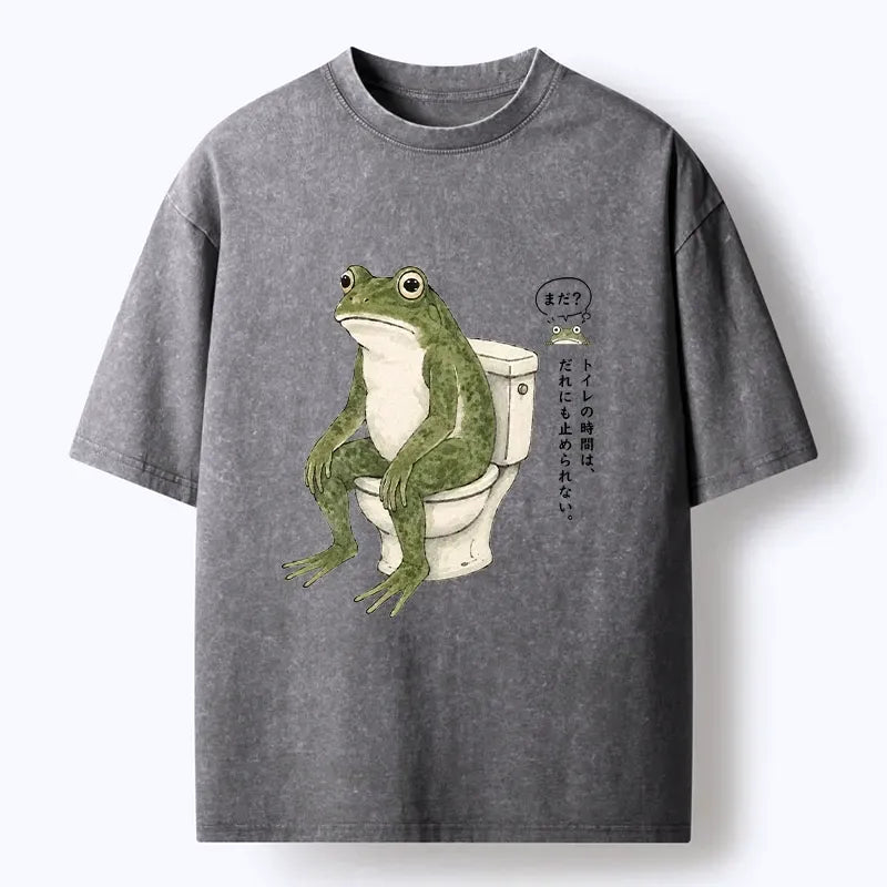 Kyoto-Lion When Life Is Hard Just Sit Here Washed T-Shirt