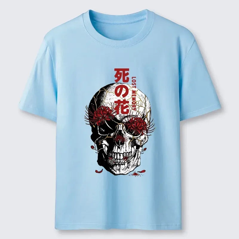 Kyoto-Lion Dark Goth Spider Lily Skull Art Classic T-Shirt