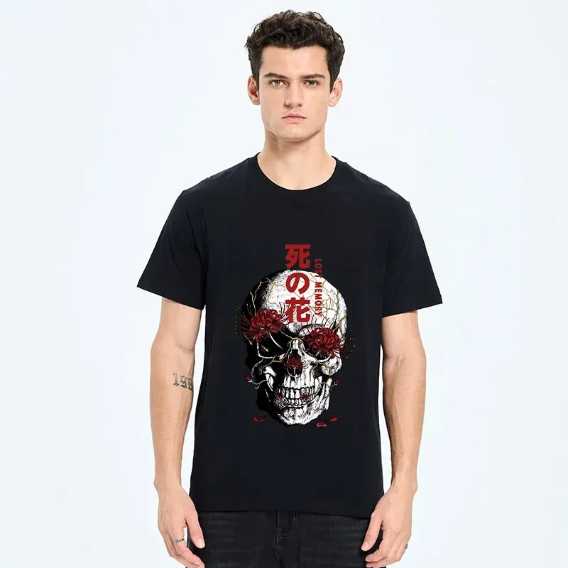Kyoto-Lion Dark Goth Spider Lily Skull Art Classic T-Shirt