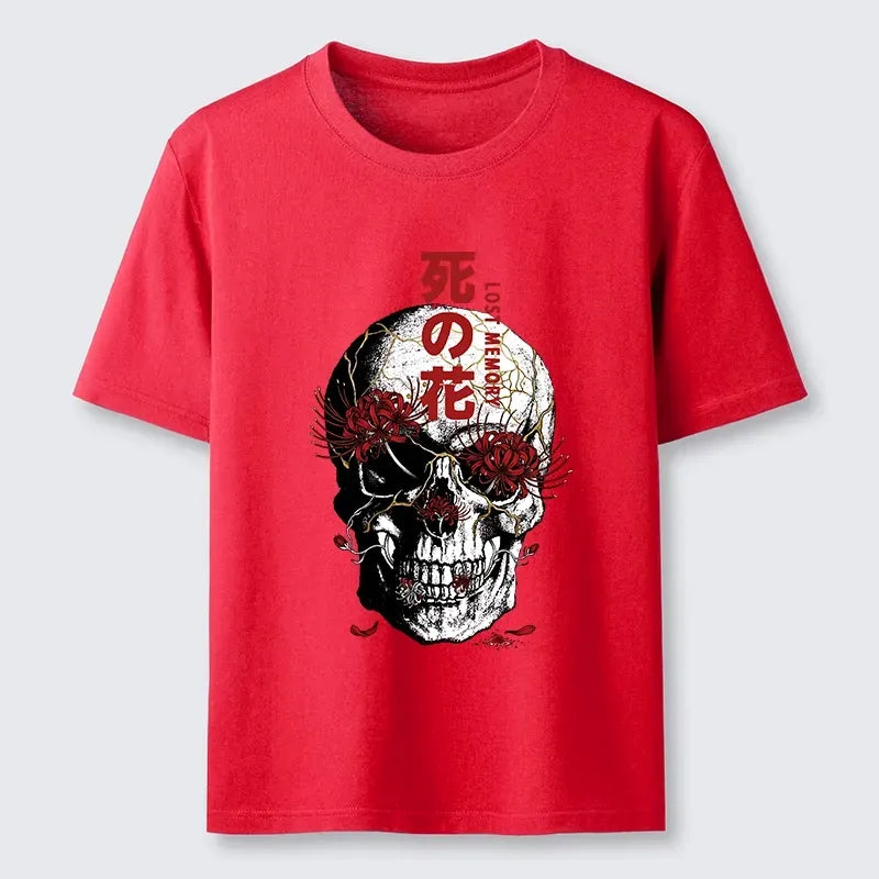Kyoto-Lion Dark Goth Spider Lily Skull Art Classic T-Shirt
