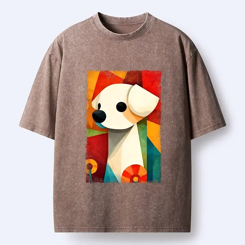 Retro Japanese Puppy Art T-Shirt for Summer