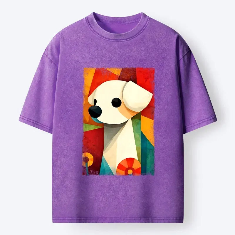Retro Japanese Puppy Art T-Shirt for Summer