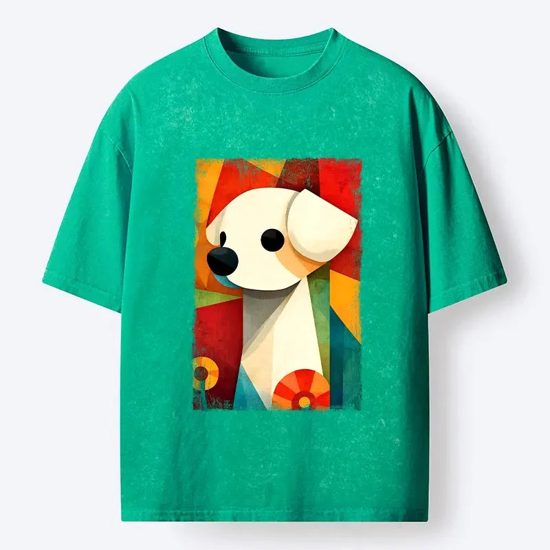 Retro Japanese Puppy Art T-Shirt for Summer