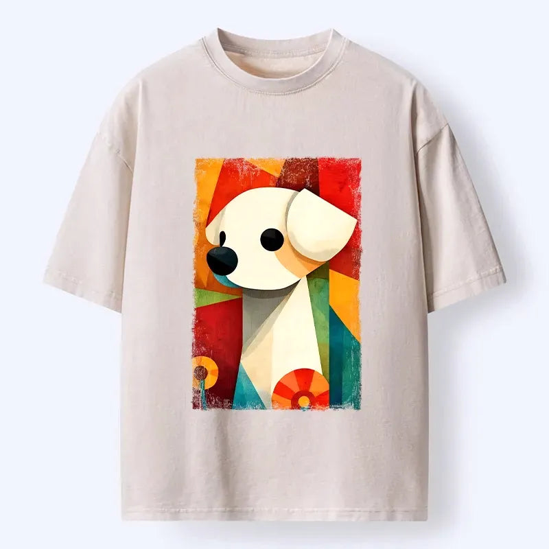 Retro Japanese Puppy Art T-Shirt for Summer