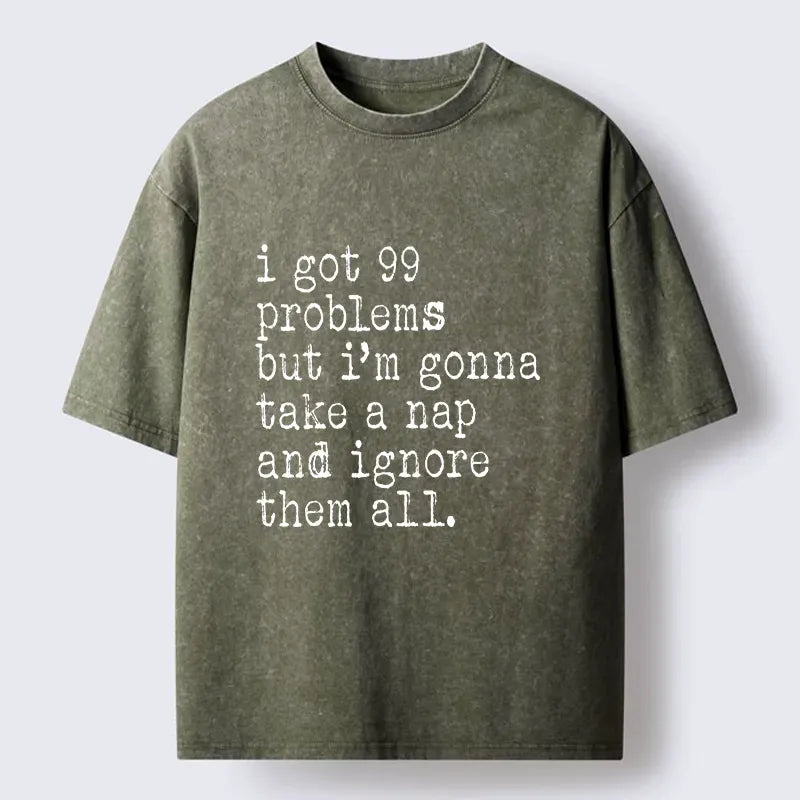 Japanese washed t-shirt for daily wear