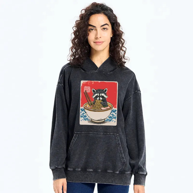 Japanese Raccoon Hoodie Free Shipping