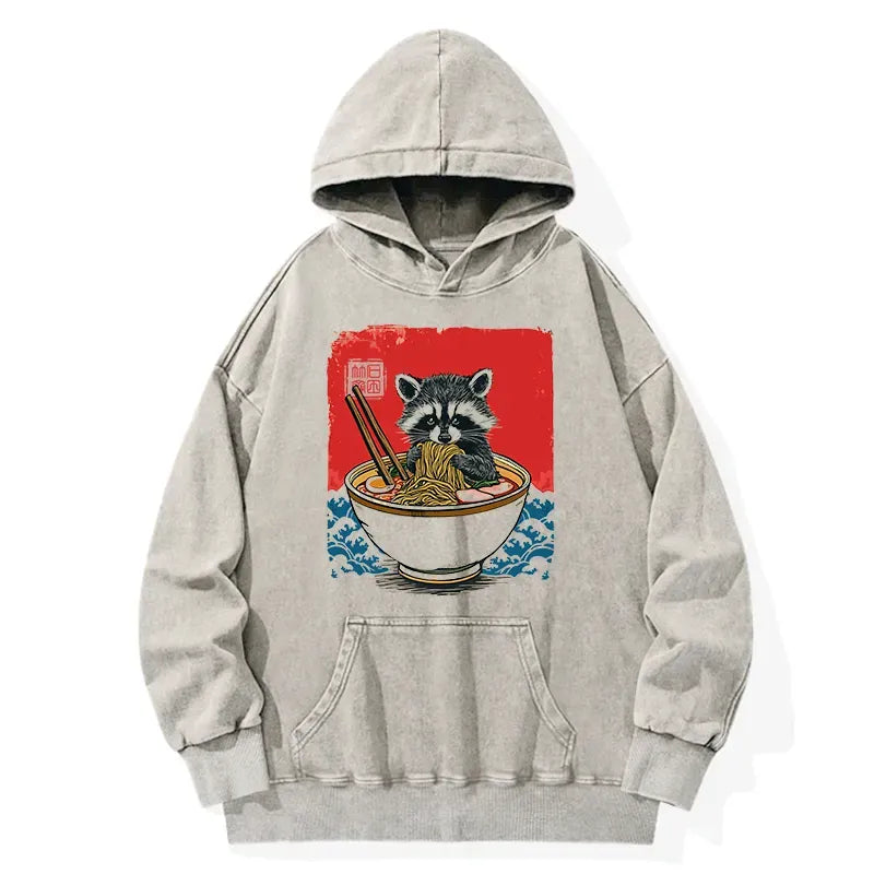 Japanese Raccoon Hoodie Free Shipping